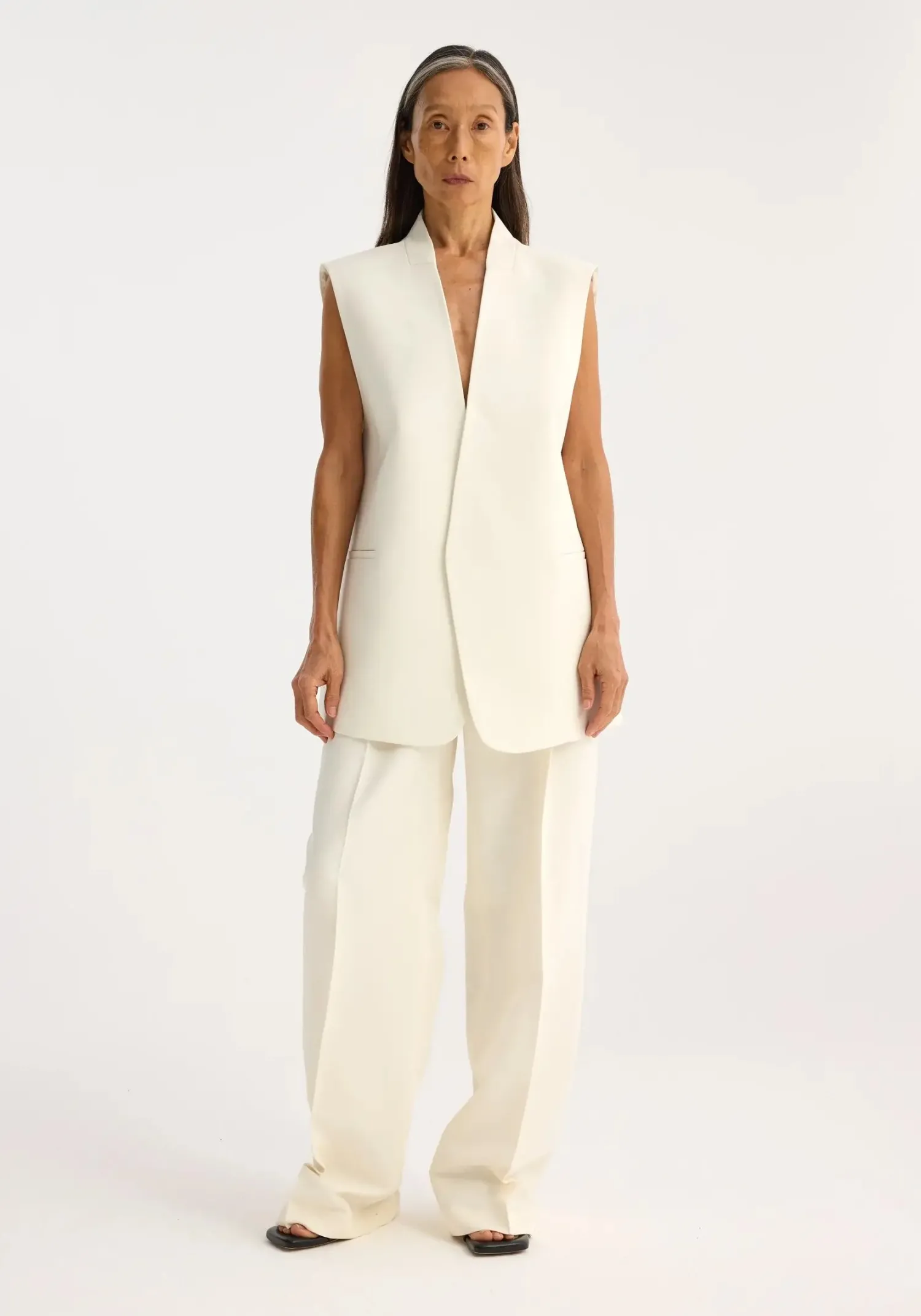 Outlet RÓHE SLEEVELESS WOOL-BLEND BLAZER