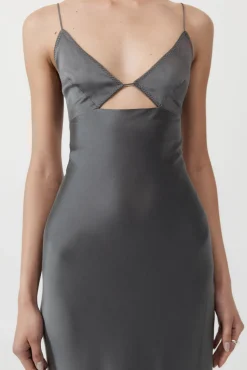 Flash Sale ST. AGNI SOFT SILK BRA BIAS SLIP PewterGrey