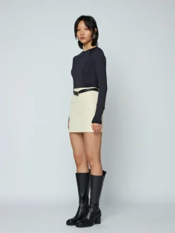 New WYNN HAMLYN SOPHIA MINI SKIRT Bone