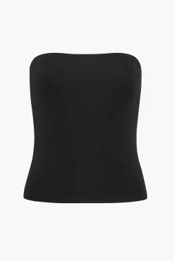 Best ESSE STRAPLESS TOP Black