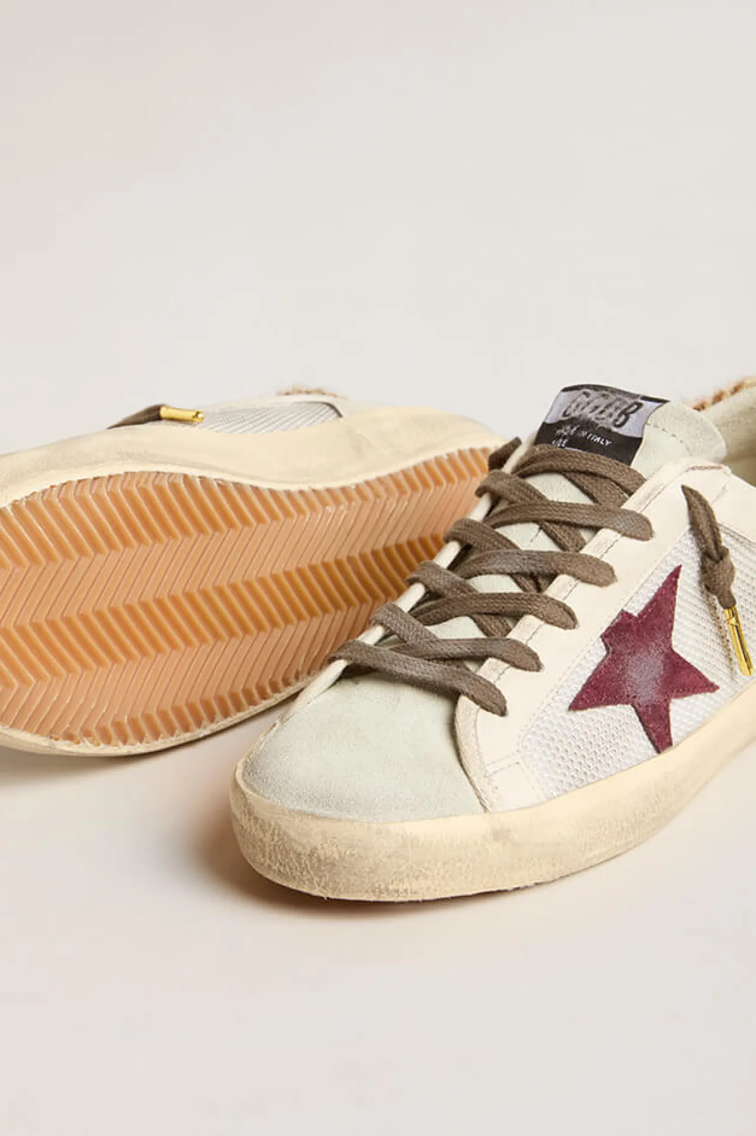 New GOLDEN GOOSE SUPER-STAR SNEAKER Silver/Ice/White/ButtercreamBrownZebra