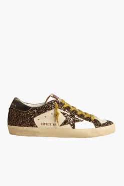 Shop GOLDEN GOOSE SUPER-STAR SNEAKER White/Brown