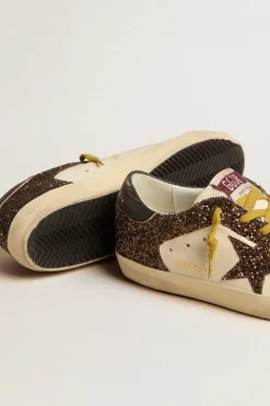 Shop GOLDEN GOOSE SUPER-STAR SNEAKER White/Brown