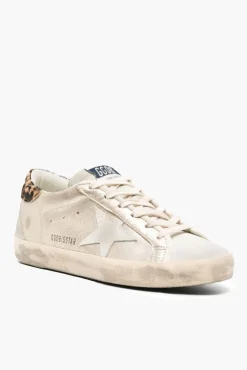 Outlet GOLDEN GOOSE SUPERSTAR SNEAKER Platinum/Ice/Beige/Brown/Leo