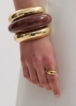 Hot ANNA ROSSI SWERVE RING Gold