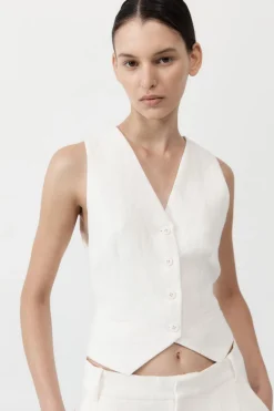 Online ST. AGNI TAILORED LINEN VEST