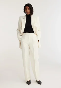 Fashion RÓHE TAILORED WOOL TROUSERS Ivory