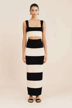 Discount POSSE THEO SKIRT Cream&Black