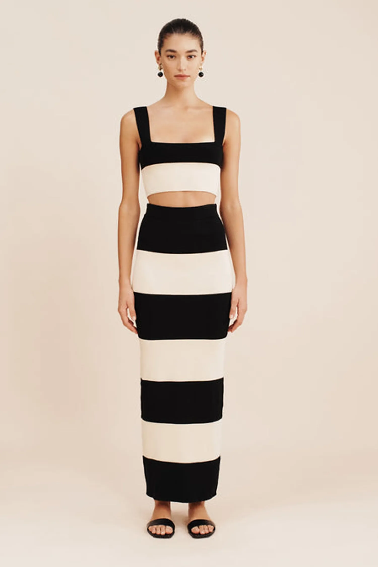 Discount POSSE THEO SKIRT Cream&Black