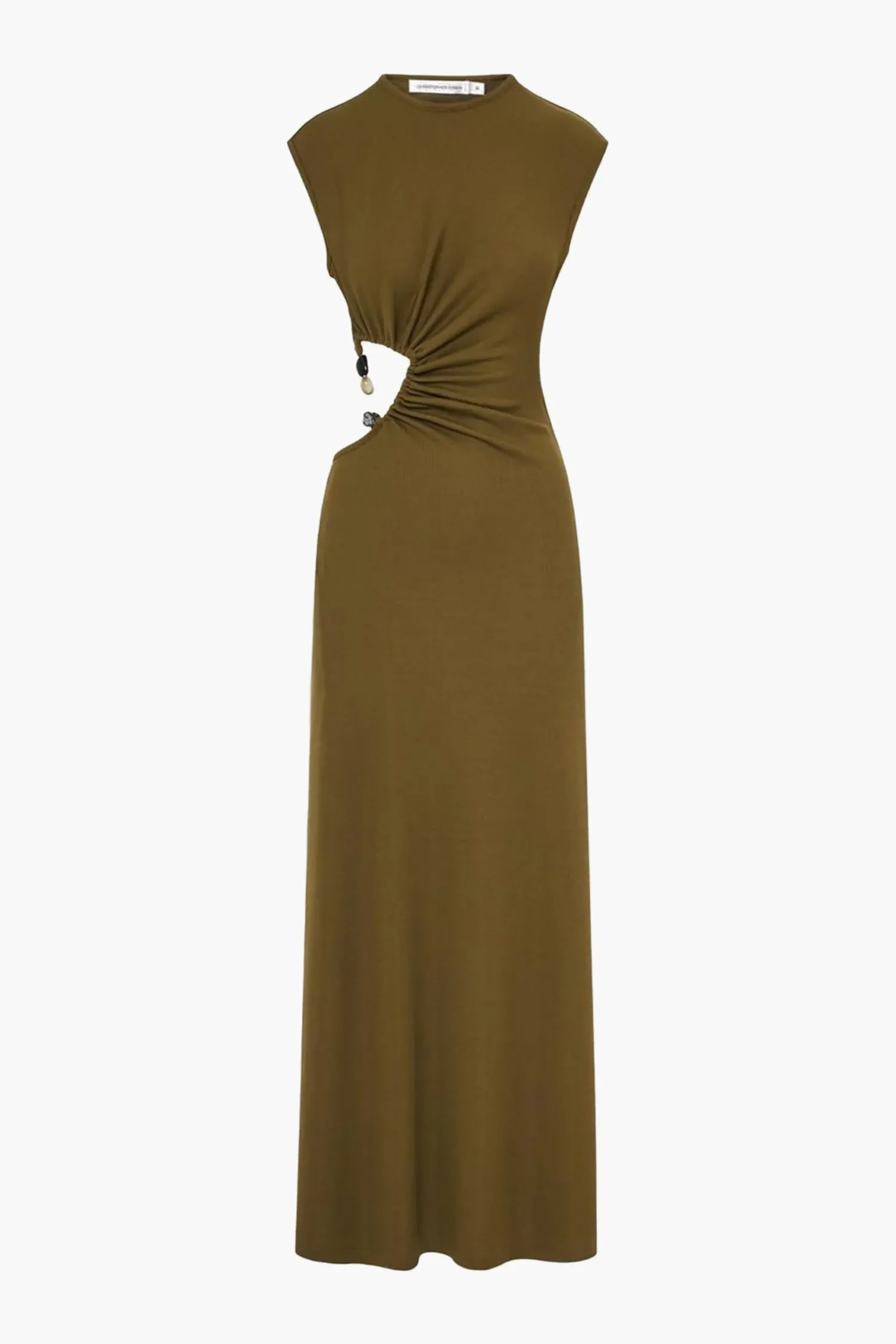 Sale CHRISTOPHER ESBER TRI CRYSTAL STONE TANK DRESS Olive