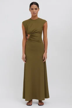 Sale CHRISTOPHER ESBER TRI CRYSTAL STONE TANK DRESS Olive