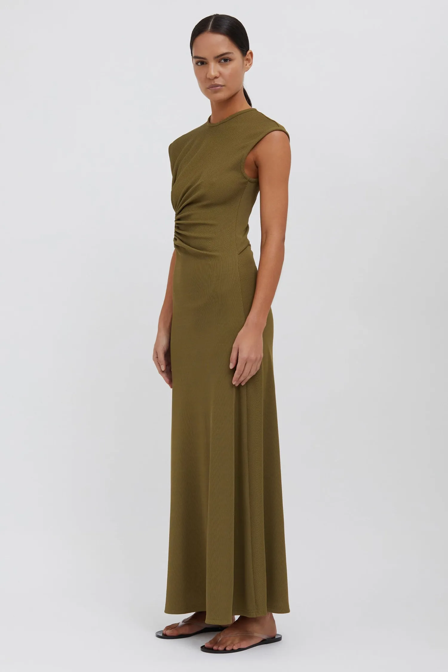 Sale CHRISTOPHER ESBER TRI CRYSTAL STONE TANK DRESS Olive