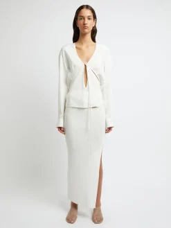 Online CHRISTOPHER ESBER TRIQUETRA FRONT TIE SHIRT White