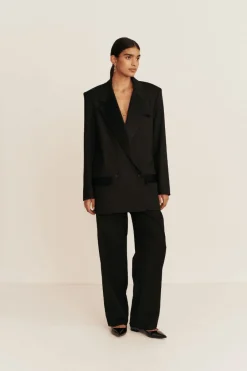 Cheap ESSE TUX DOUBLE BLAZER Black