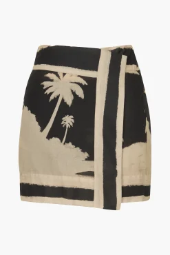 Shop JOHANNA ORTIZ VELEREANDO ANDO WRAP SKIRT SailboatsEcru/Black