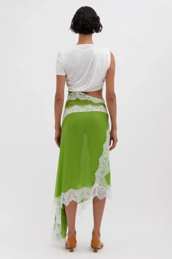 Best CHRISTOPHER ESBER VERVE TWISTED TEE DRESS Verde/White