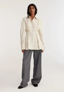 Hot RÓHE WAISTED POPLIN SHIRT Sand