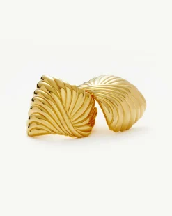 Clearance MISSOMA WAVY RIDGE RIPPLE OVERSIZED STUD EARRINGS