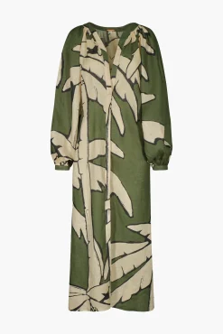 Best JOHANNA ORTIZ WEAVING WEVES ANKLE DRESS Green/Ecru/Black