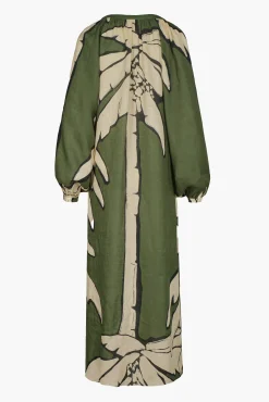Best JOHANNA ORTIZ WEAVING WEVES ANKLE DRESS Green/Ecru/Black