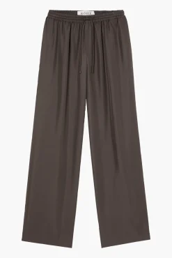 Fashion RÓHE WIDE LEG SILK TROUSERS Earth