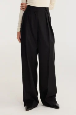 Best RÓHE WIDE LEG TAILORED TROUSERS Noir