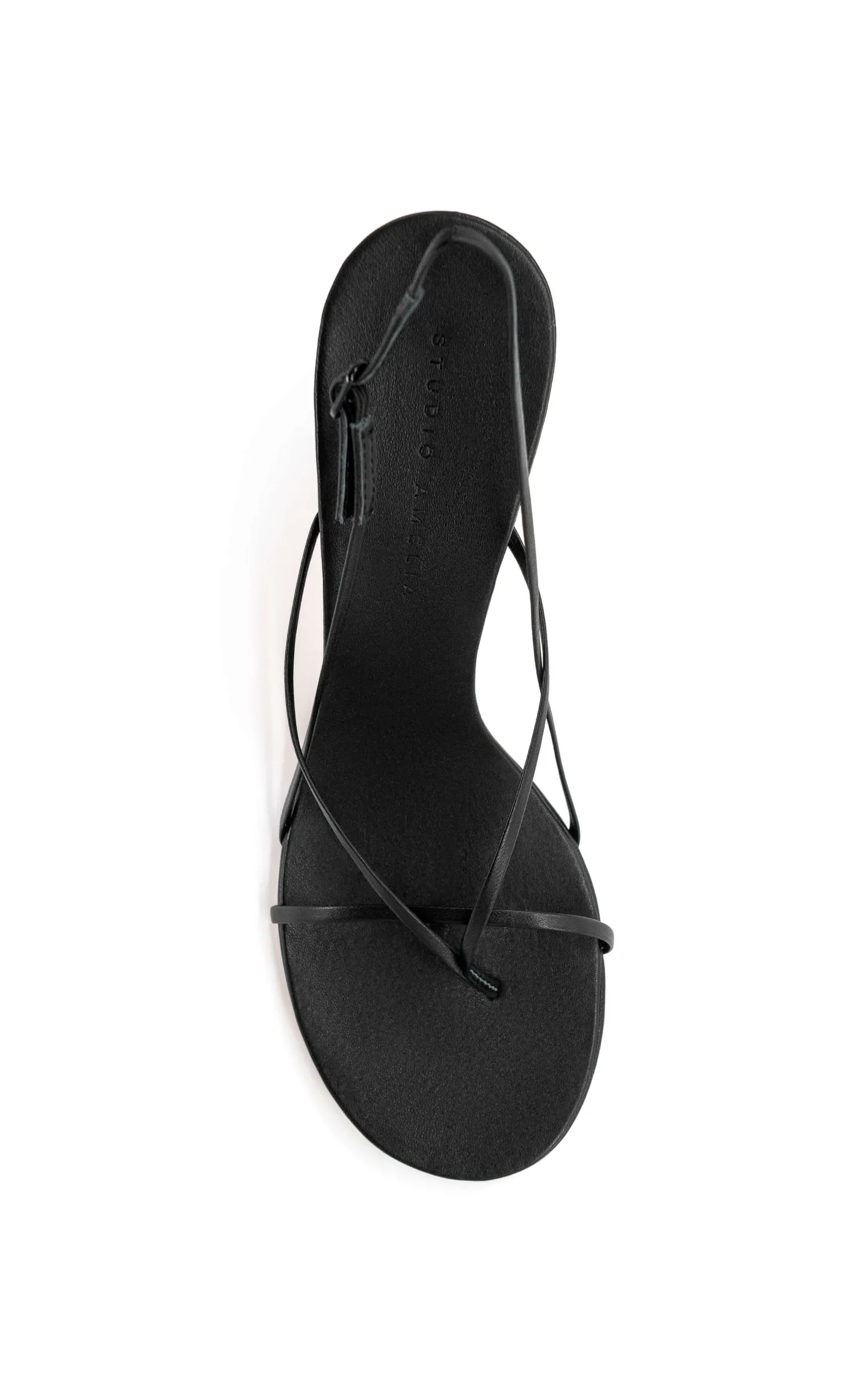 Shop STUDIO AMELIA WISHBONE 90 HEEL Black