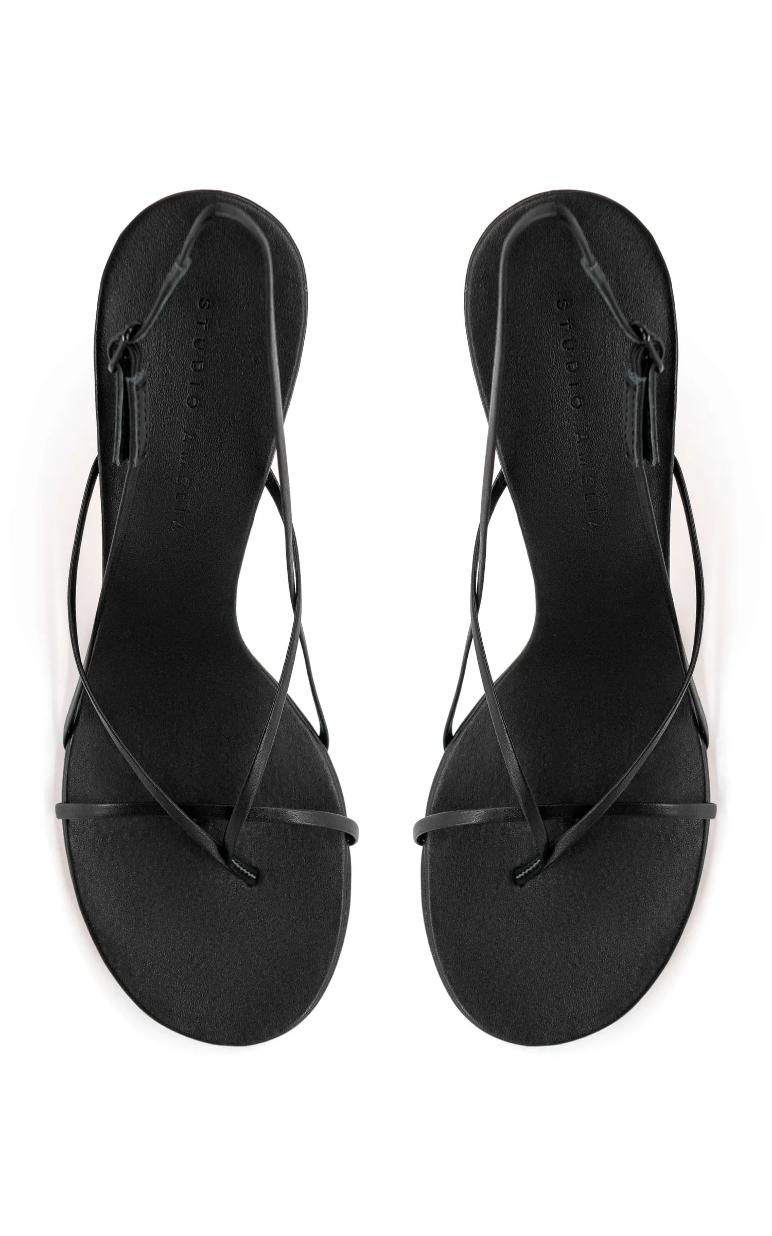 Shop STUDIO AMELIA WISHBONE 90 HEEL Black