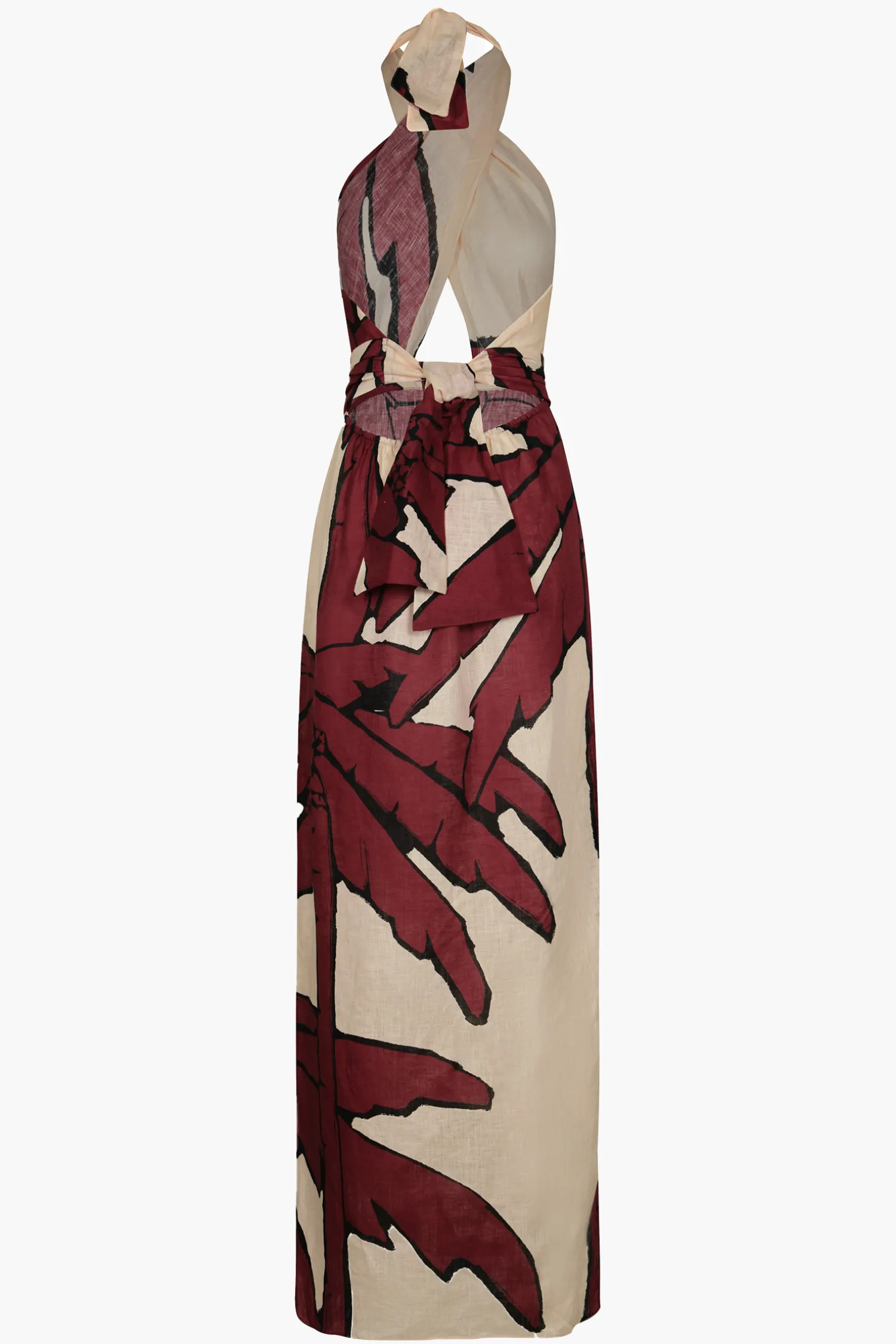 Best Sale JOHANNA ORTIZ WONDERS OF THE SEA MAXI DRESS Ecru/Red/Black