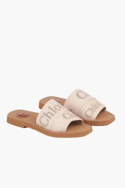 Flash Sale CHLOÉ WOODY FLAT MULE BlushyBeige