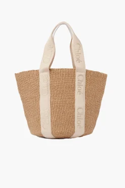 Cheap CHLOÉ WOODY LARGE BASKET Gold