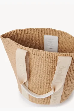 Cheap CHLOÉ WOODY LARGE BASKET Gold