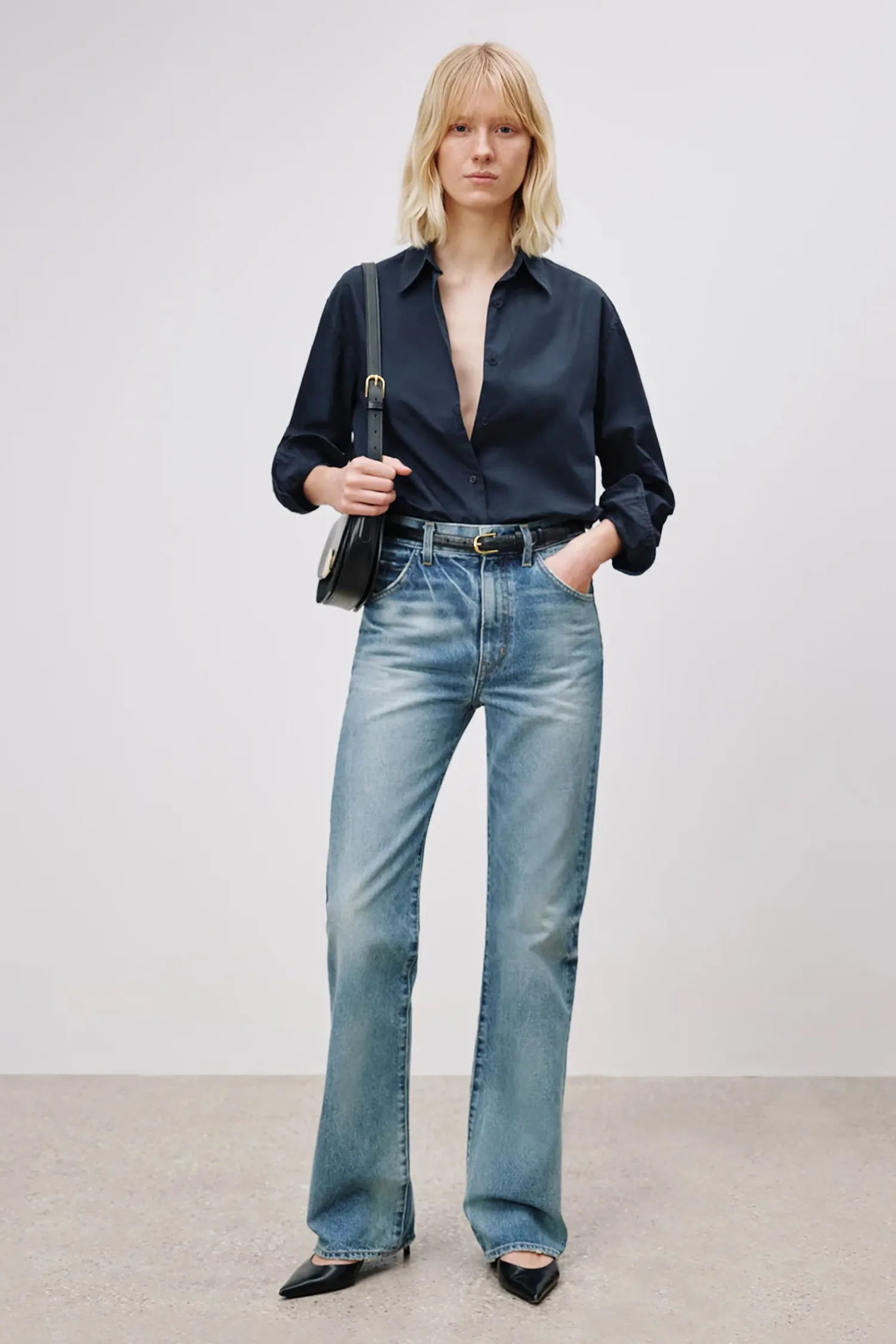 Cheap NILI LOTAN YORKE SHIRT Midnight