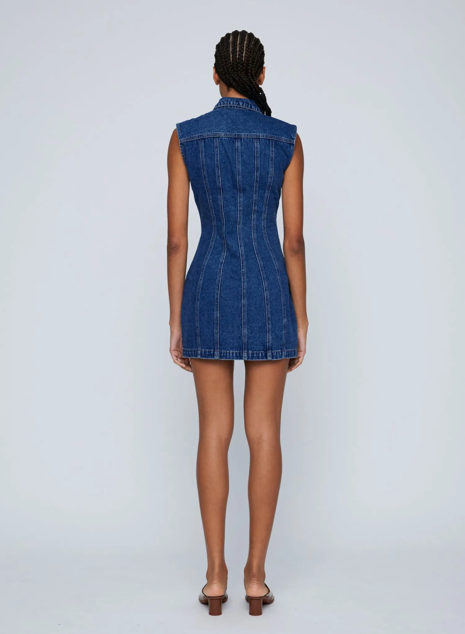 Best WYNN HAMLYN ZIPPER DENIM MINI DRESS Indigo