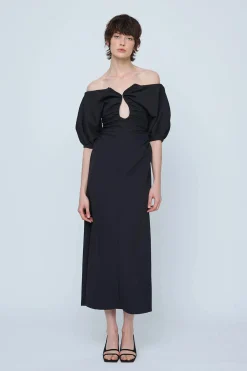 Online WYNN HAMLYN ZOE OFF SHOULDER DRESS Black