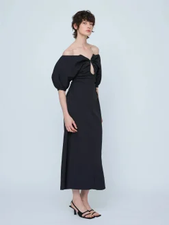 Online WYNN HAMLYN ZOE OFF SHOULDER DRESS Black