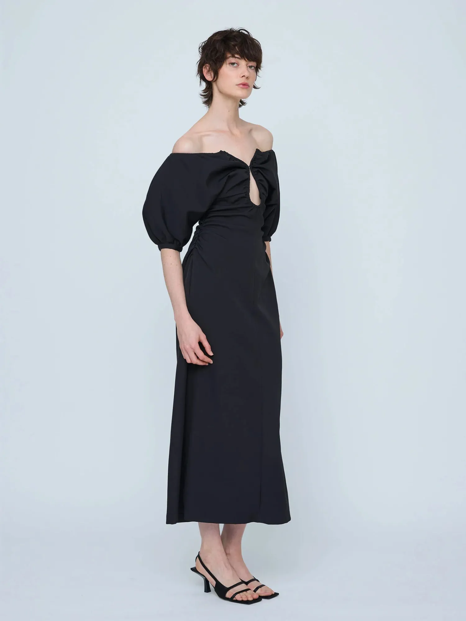 Online WYNN HAMLYN ZOE OFF SHOULDER DRESS Black